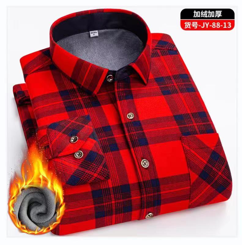 Men's Classic Thick High Quality Warm Wool Plaid Shirt