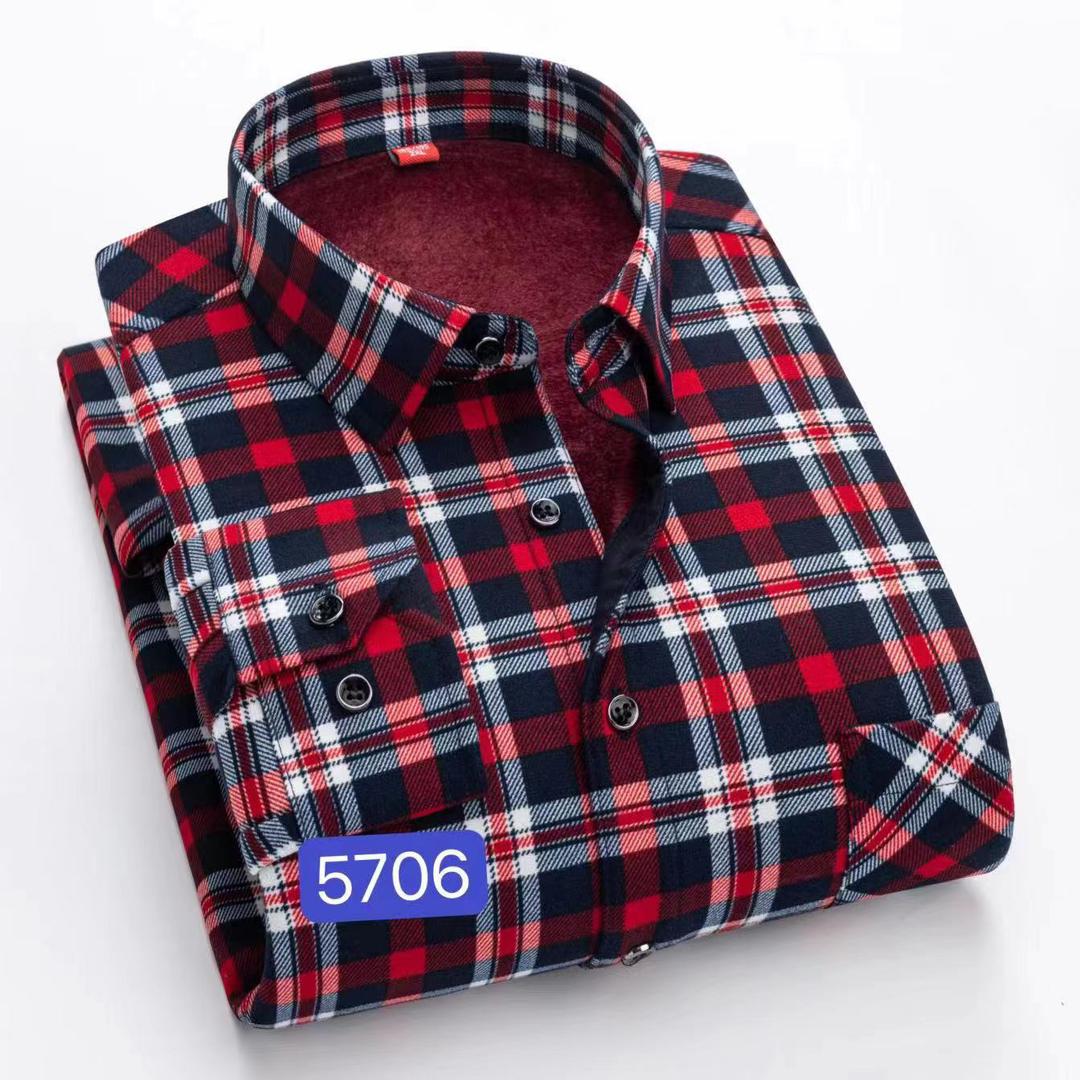 Men's Classic Thick High Quality Warm Wool Plaid Shirt