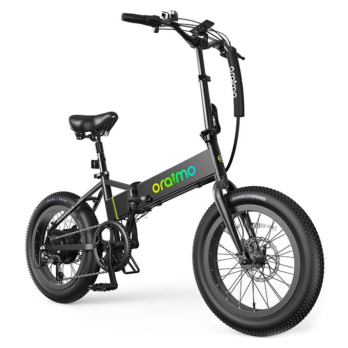 oraimo 750W Electric Bike 20" Fat Tire Folding Ebike 45 Miles